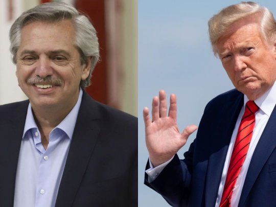 Alberto Fern&aacute;ndez y Donald Trump.