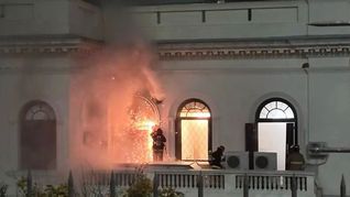 El incendio de la Embajada de Rusia alertó a los vecinos en Pocitos.