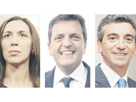 María Eugenia Vidal, Sergio Massa y Florencio Randazzo