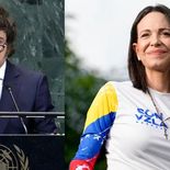 Milei realizaría un viaje express para participar de una premiación a Corina Machado. Milei realizaría un viaje express para participar de una premiación a Corina Machado.