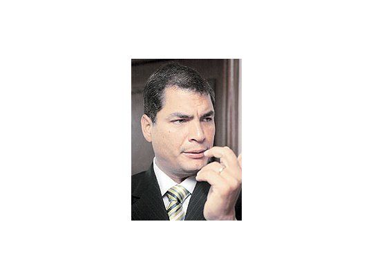 Rafael Correa, presidente electo de Ecuador y economistade izquierda. Se reunió aquí con Kirchner y también con Hebe de Bonafini.