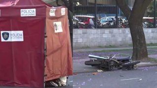 Así quedó la moto tras el accidente