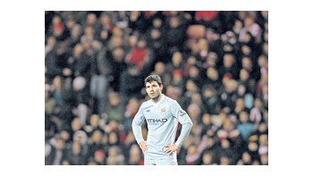 La cara de desolación del «Kun» Agüero lo dice todo. El Manchester City perdió en el tercer minuto adicional y con un gol en off-side.