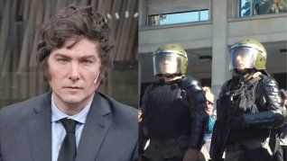 Javier Milei respaldó a la fuerzas de seguridad.