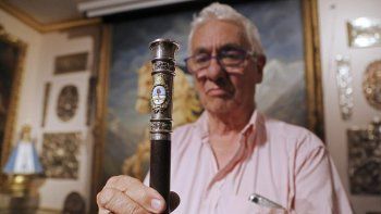Juan Carlos Pallarols, el histórico diseñador de los bastones presidenciales.&nbsp;