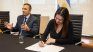 Minister Sandra Pettovello headed the signing of the agreement with executives of Golden Arcs, McDonald's operator in Argentina.