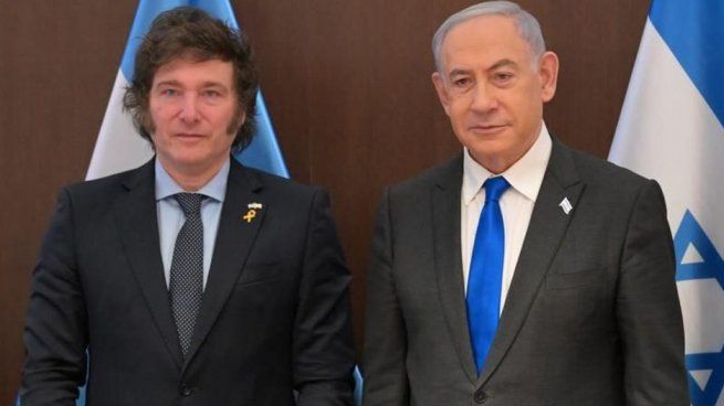 Milei y Netanyahu, en la visita del presidente argentino en 2024.