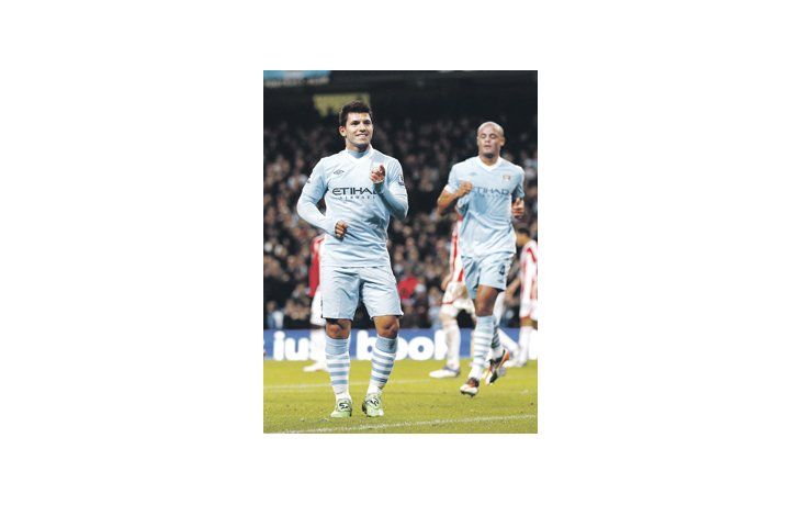 Agüero feliz.