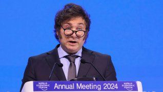 Javier Milei expuso esta mañana en Davos.&nbsp;