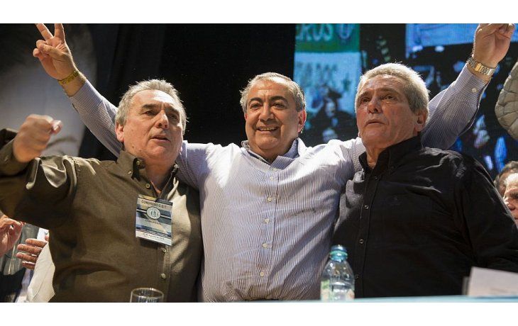 Juan Carlos Schmid, Héctor Daer y Carlos Acuña, el triunvirato qeu conduce la CGT