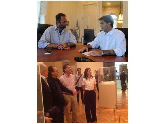 El jefe de Gabinete publicó las imágenes de sus actividades en Twitter.