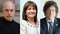 Horacio Rodríguez Larreta, Patricia Bullrich y Javier Milei.