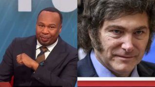 El conductor Roy Wood Jr. apuntó contra Javier Mieli.  El conductor Roy Wood Jr. apuntó contra Javier Mieli.