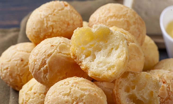 The chipá is made in daily batches with Parmesan and Port Salut cheeses.