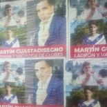 Los carteles contra Martín Guastadisegno. Los carteles contra Martín Guastadisegno.