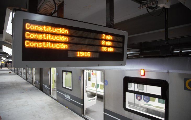 El sistema Próximo Subte permitirá visualizar en cuánto tiempo vienen las formaciones siguientes.
