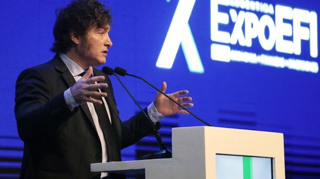 Javier Milei y su discurso en la ExpoEFI 2024.