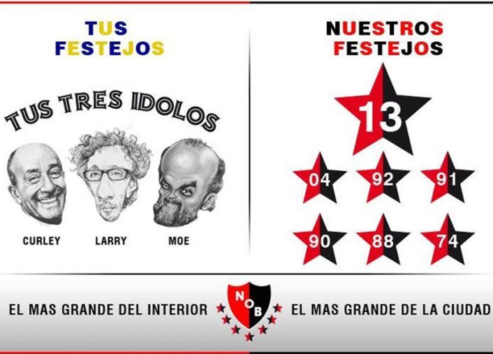 Los hinchas de Newells se burlaron de Rosario Central.