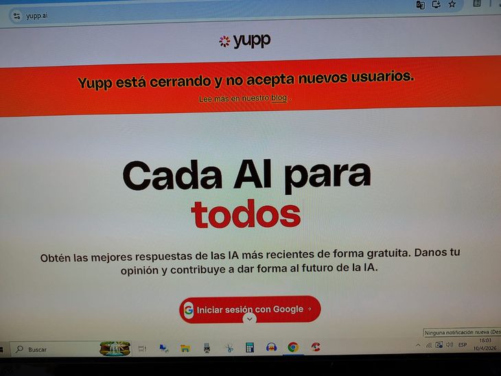 Así se ve hoy la portada de la web de la startup Yupp.ai Así se ve hoy la portada de la web de la startup Yupp.ai