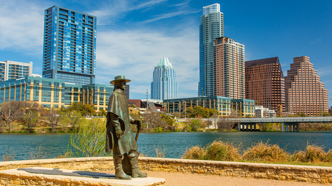 Vista de la localidad de Austin, en Texas.