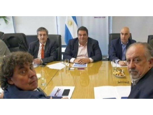 El ministro de Trabajo, Jorge Triaca, recibió a los líderes de las CTA, Pablo Micheli y Hugo Yasky.