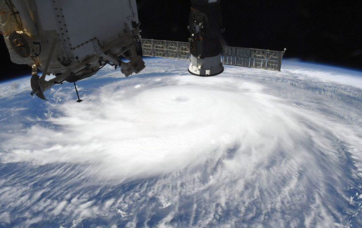 Huracán Laura, visto desde la Estación Espacial Internacional.&nbsp;