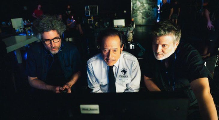 Mariano Cohn, Guillermo Francella y Gastón Duprat en el detrás de escena de 