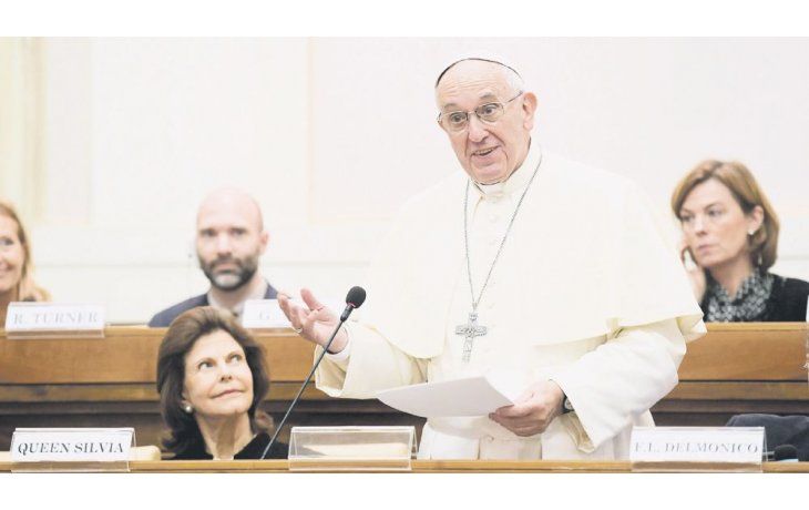ámbito.com | seminario. El Papa cerró el encuentro organizado por el Vaticano con discurso donde criticó al poder financiero oculto detrás del narcotráfico.