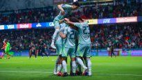 El merecido festejo del&nbsp; Seleccionado Mexicano, que goleó 4 a 0 a Honduras, consiguiendo el pase al final four de la Concacaf Nations League.