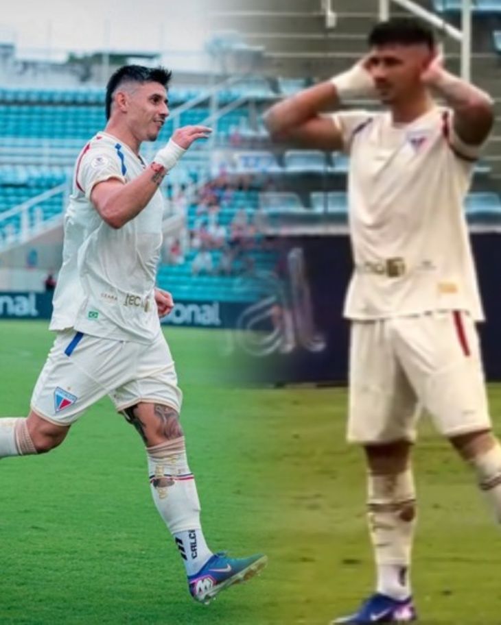 El delantero marcó en la victoria de Fortaleza por 2-0 ante Ferroviario, en la semifinal del Campeonato Cearense, y celebró con el clásico “Topo Gigio”, símbolo de Juan Román Riquelme.
