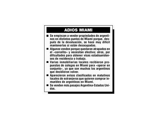 Argentinos empiezan a vender ya sus propiedades en Miami
