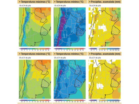 Escasas lluvias en la mayor parte del área agrícola