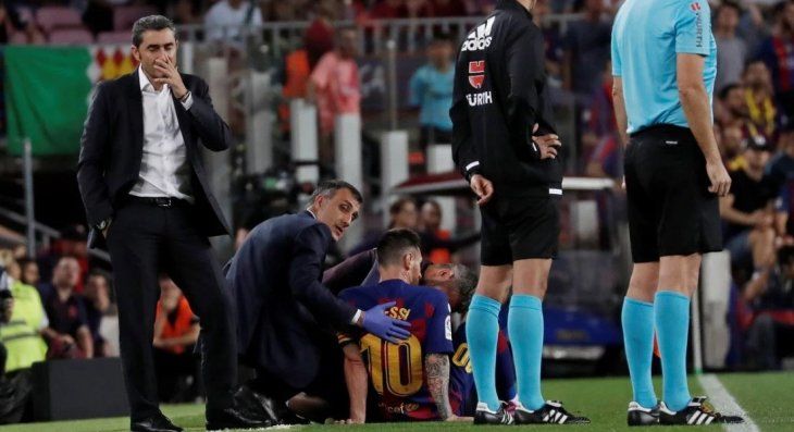 Ernesto Valverde no puede creer la nueva lesión de Lionel Messi.