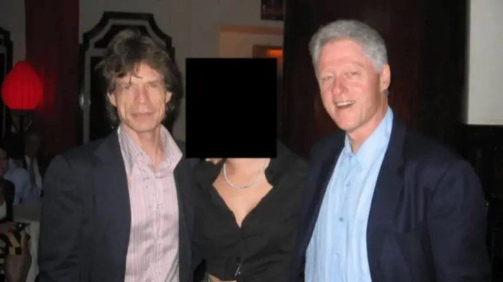 Jagger y Clinton juntos, como parte de las fotos de los archivos Epstein.