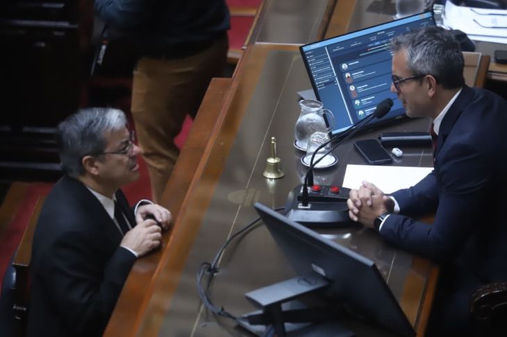 Germán Martínez discute con Martín Menem, una escena recurrente en la Cámara de Diputados.