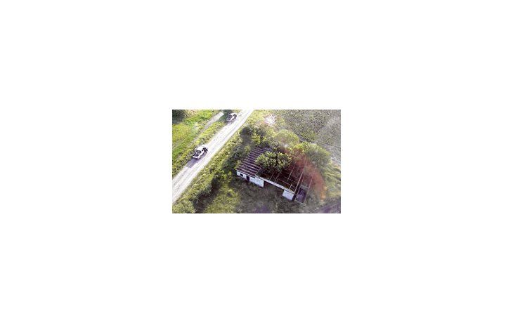 Vista aérea del rancho de San Fernando en el que ocurrió la masacre. Cuando acudieron efectivos de la Marina mexicana, fueron repelidos a tiros en un primer momento.