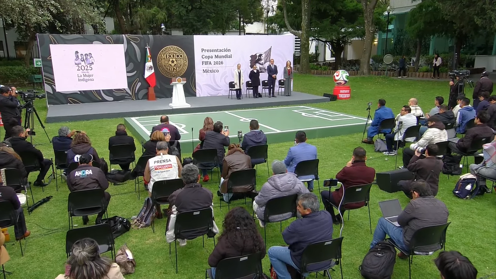 Sheinbaum presenta el Mundial 2026 en México.