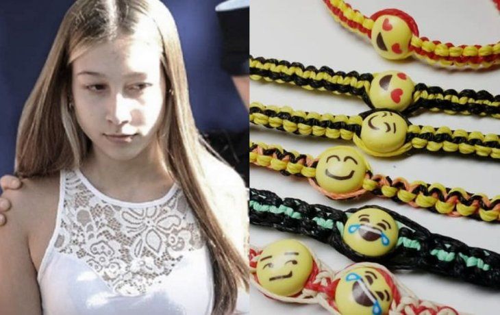 Nahir Galarza realiza las pulseras en la cárcel