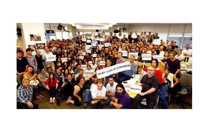 Los trabajadores del diario repudiaron la editorial a través de un comunicado.