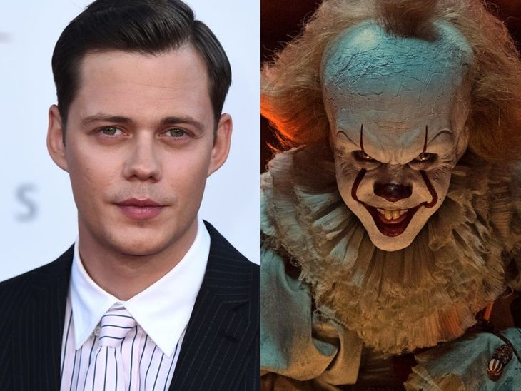 The Swedish actor dressed as the terrifying clown in both films. The Swedish actor dressed as the terrifying clown in both films.