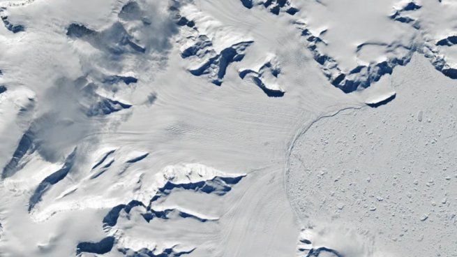 Glaciar Hektoria en enero de 2022.
