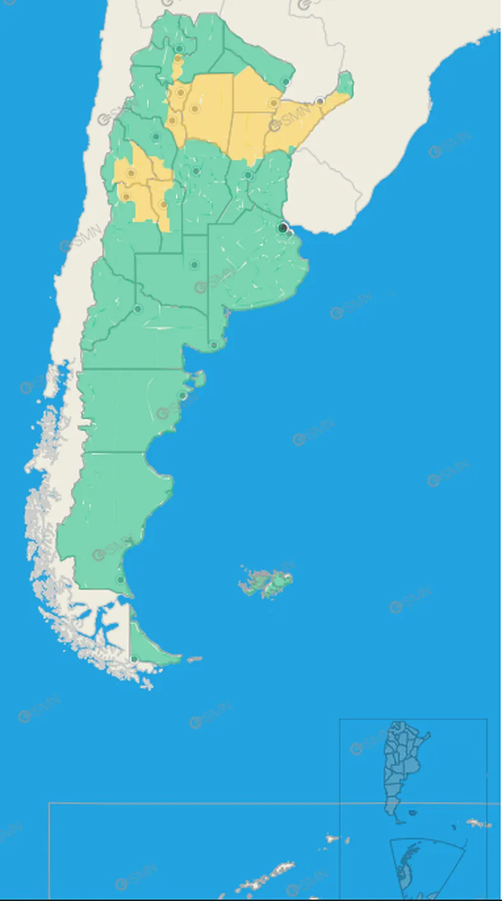 Sigue la alerta amarilla en Corrientes. Sigue la alerta amarilla en Corrientes.