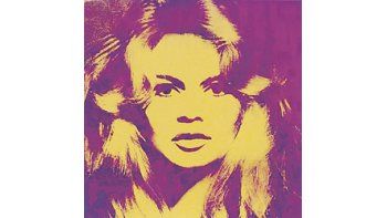 El retrato realizado por Warhol de Brigitte Bardot, segunda mujer del empresario y playboy alemán Günter Sachs, es una de las obras top que se exhiben antes de ser subastadas en Londres.