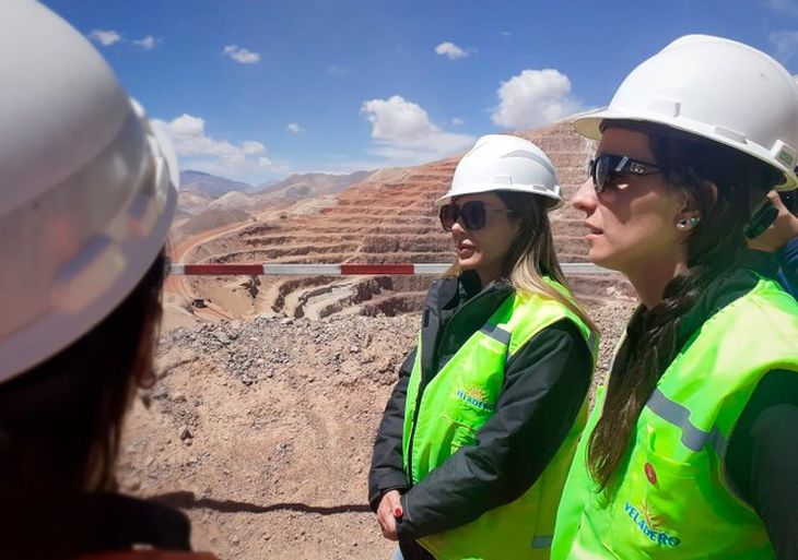 La secretaria de Minería, Flavia Royon, visitó la semana pasada el proyecto Veladero en San Juan 