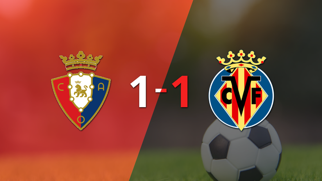 Empate a uno entre Osasuna y Villarreal