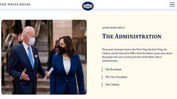 El mensaje oculto del gobierno de Biden en la nueva página de la Casa Blanca