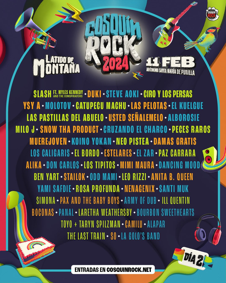 Cosquín Rock 2024: complete lineup of artists confirmed