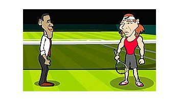 Obama se encuentra con Rafa Nadal.