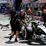 Sergio Checo Pérez debió abandonar el Gran Premio de Hungría por problemas en su Cadillac.