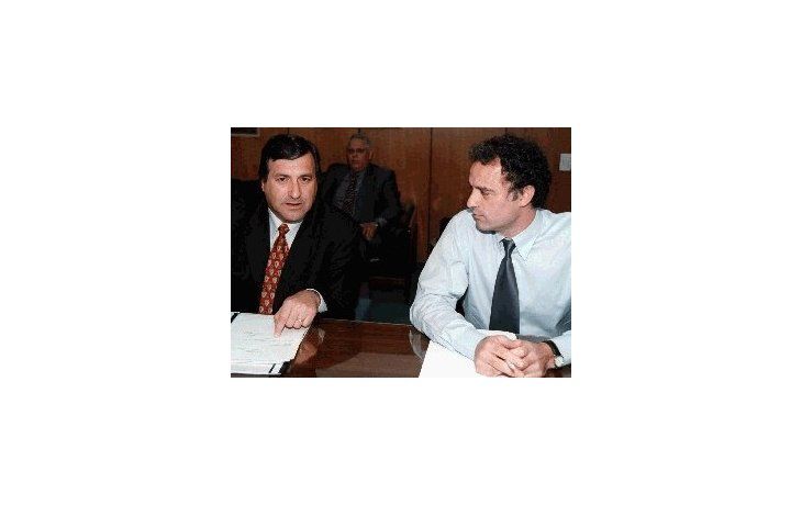 El gobernador chaqueño Angel Rozas junto al jefe de Gobierno porteño, Anibal Ibarra